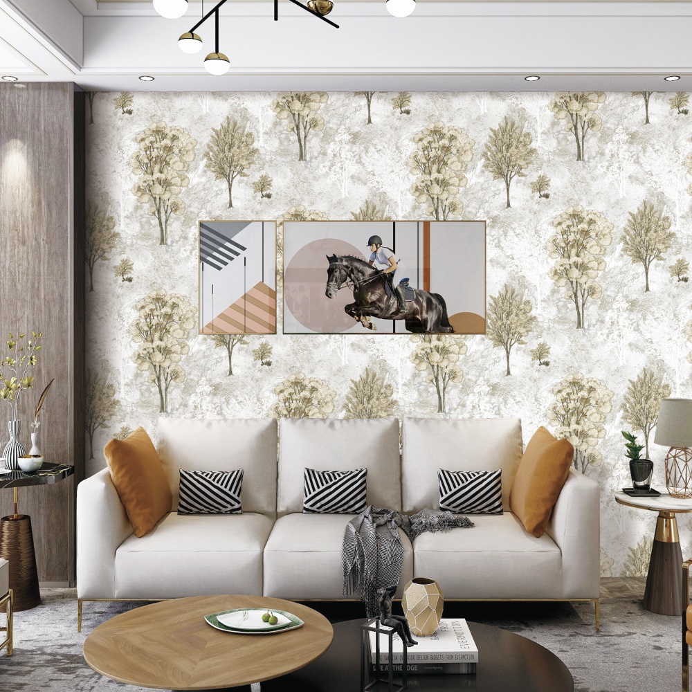 کاغذ دیواری پی وی سی طبیعی K0406